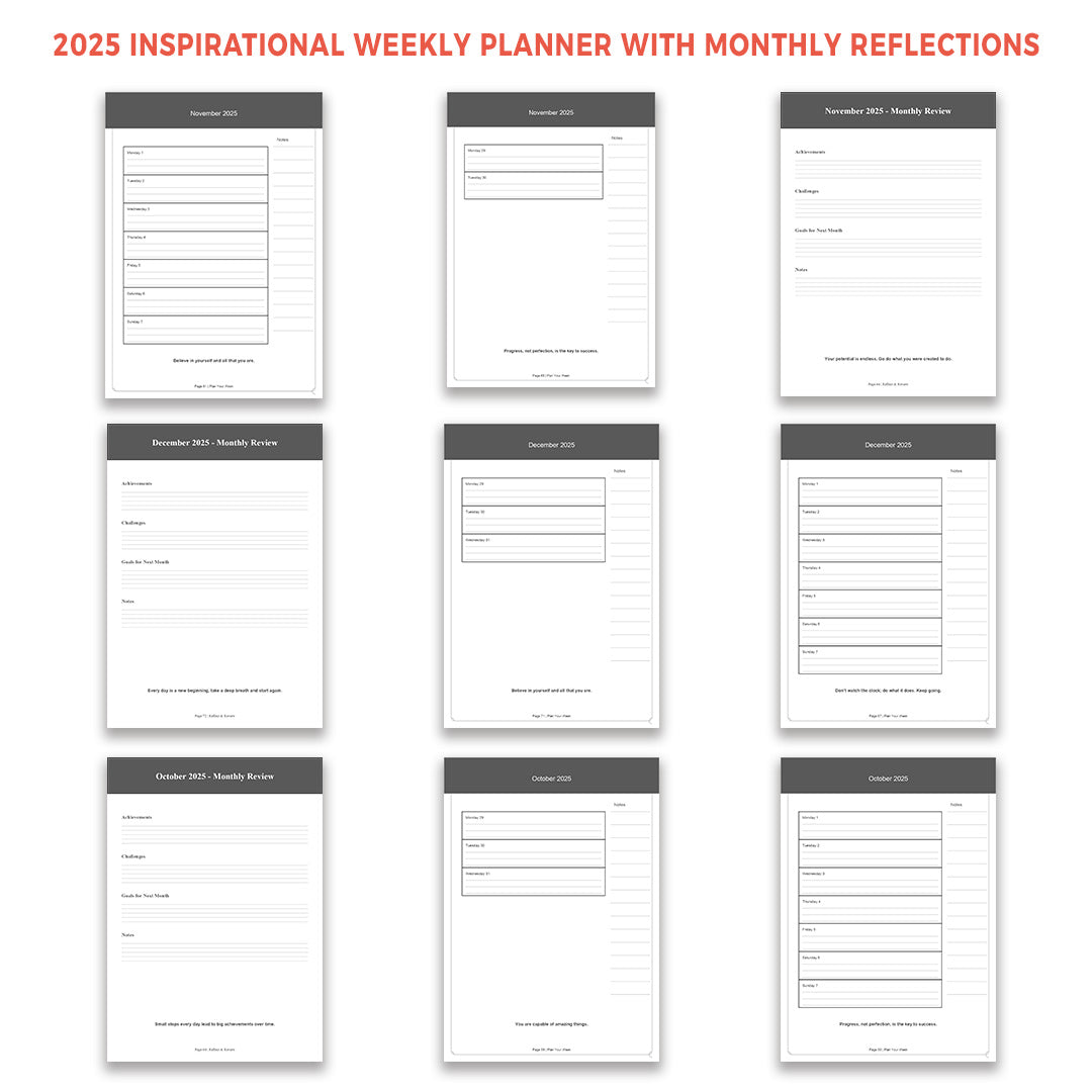 PLANNER TEMPLATE 2025