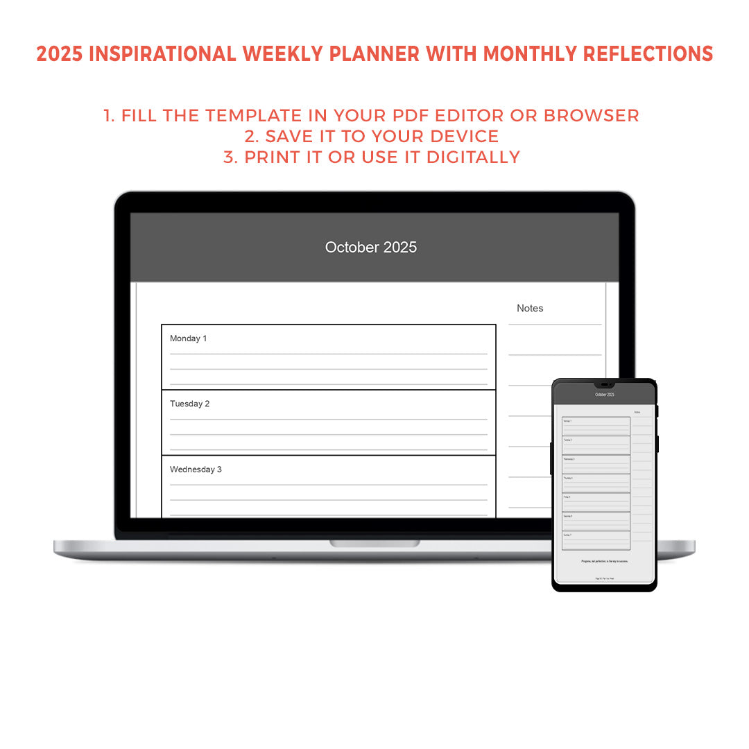 PLANNER TEMPLATE 2025